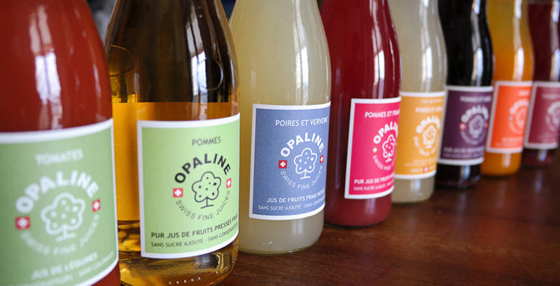 Photo de la gamme de jus Opaline 